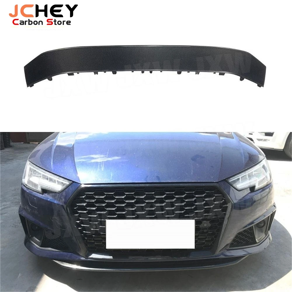 

JCHEY Carbon Fiber Front Bumper Lip Spoiler for Audi A4 Sline Sport S4 Sedan 2019 Head Chin Guard Car FRP