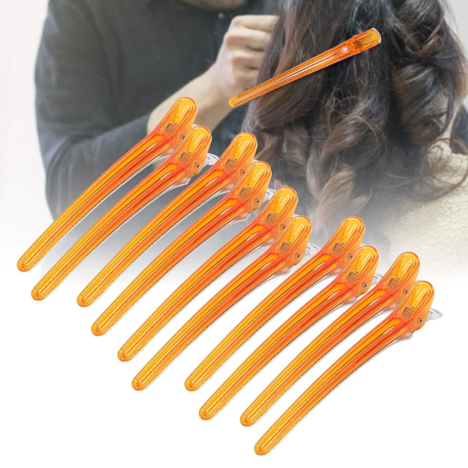 10 قطعة مجموعة مقاطع الشعر الحلاق صالون تصفيف الشعر المشابك البلاستيكية المهنية تقسيم الشعر دبوس الشعر اكسسوارات التصميم أدوات #3