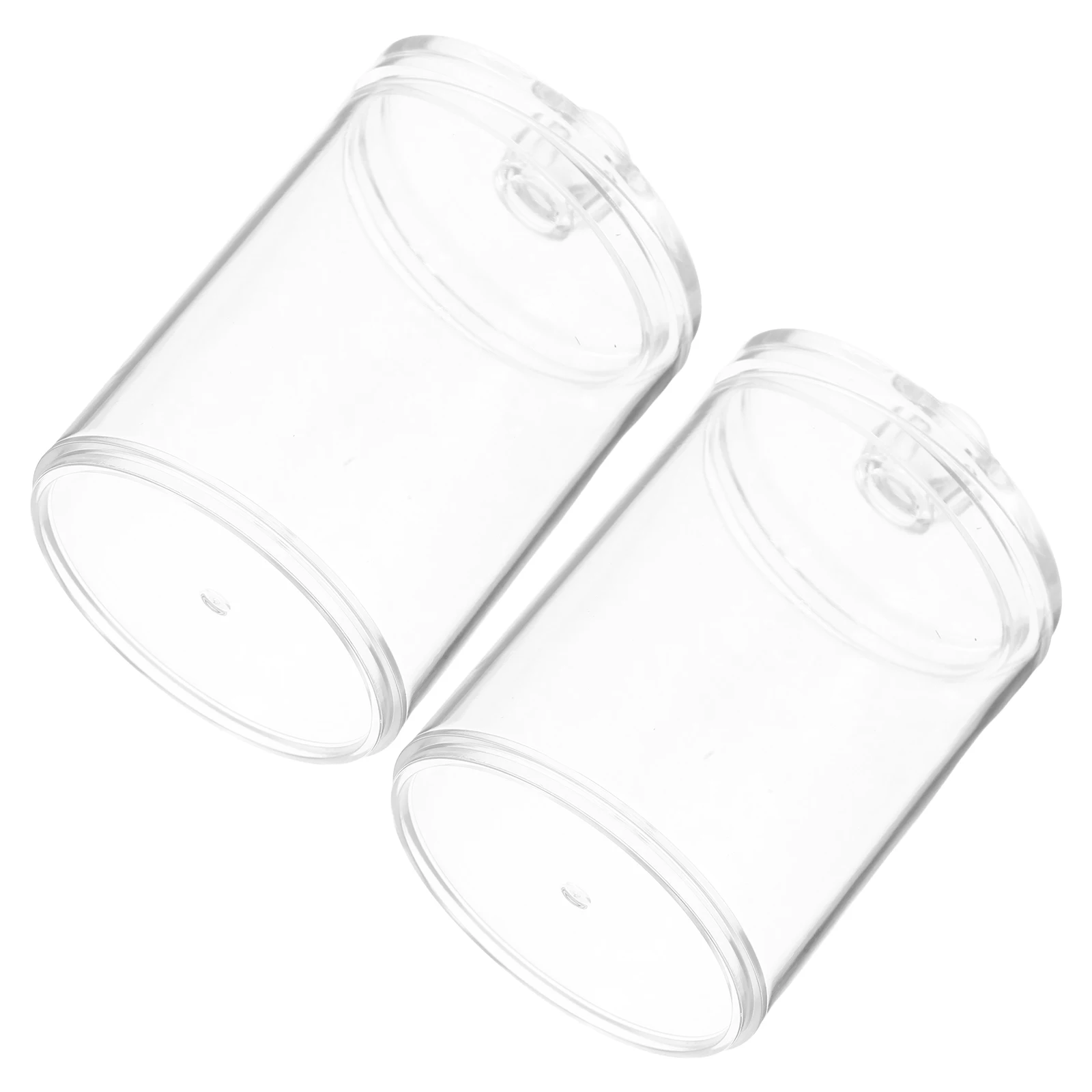 

Transparent Acrylic Storage Jars Cotton Ball Dispensers Bathroom ganizer Small Items Container Restroom Vanity Holder Durability