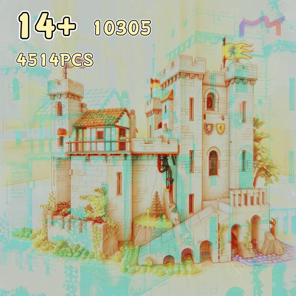 4514PCS Medieval Castle Building Model, Desktop Home Decoration Ornament, Birthday & Holiday Gift for Model Collectors