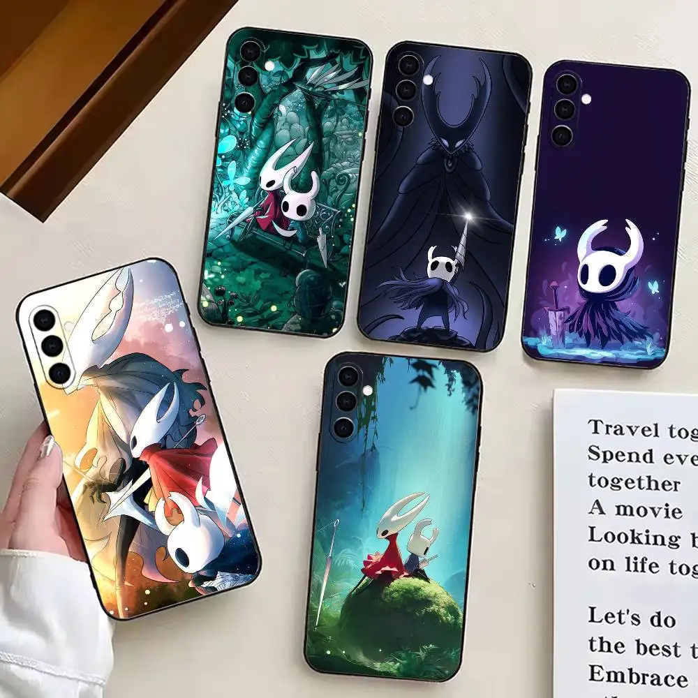 

Game H-Hollow K-Knight cute Phone Case For Samsung Galaxy A73,A72,A71,A70,A53,A52,A51,Soft Silicone Black Cover