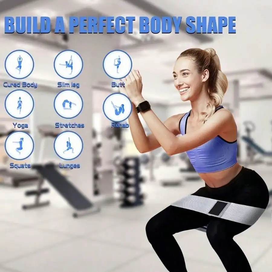 3팩 스택형 저항 밴드 (3단계) - 가벼운 무게로 홈 요가, 헬스장 및 피트니스 운동에 적합