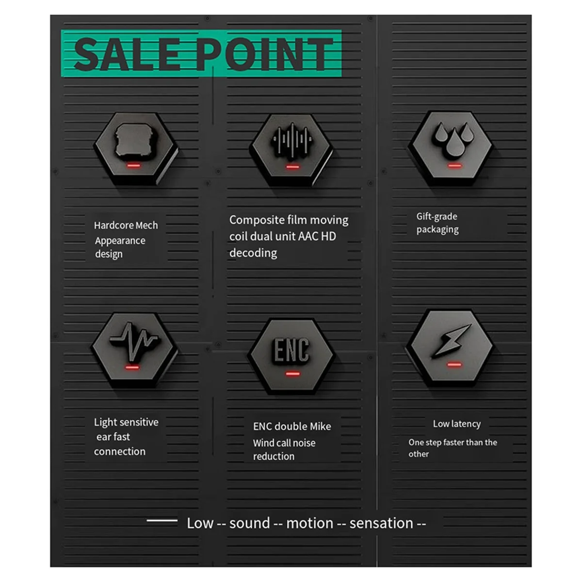 سماعات Mecha style T30 سماعة رأس Mecha Style الجديدة لتقليل الضوضاء، لاسلكية حقيقية