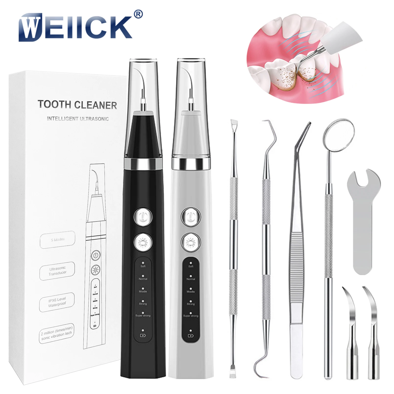 

Electric Ultrasonic Dental Calculus Remover Teeth Cleaner Dental Cleaning Teeth Whitening Scaler Dental Tartar Remover Oral Care