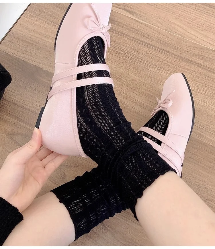2 paia di calzini lunghi scavati in pizzo a rete da donna calzini femminili solidi retrò estivi sottili casuali di base per ragazze dolci