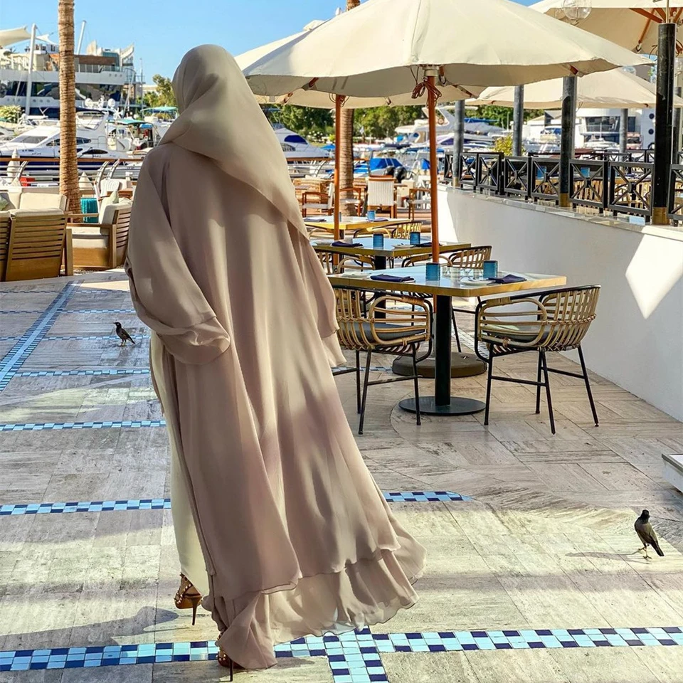 Abaya abierta para mujer, caftán Eid de Dubái, ropa musulmana de Turquía, bata islámica, vestido africano, Kimono de Ramadán, moda en capas