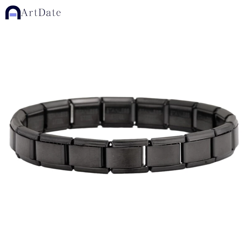 ArtDate Classic Stainless Steel Pendant Italian Chain Link Men Women Suitable For 9mm Bracelet Making DIY Steel Module Tools