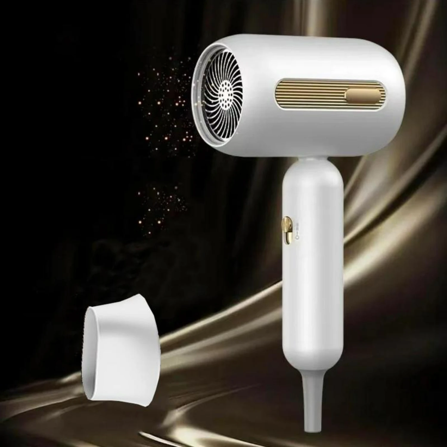 Professional Salon Quality One Piece High Power Hair Dryer with Strong Air Nozzle, High Speed Movement, and Low Noise for Effort