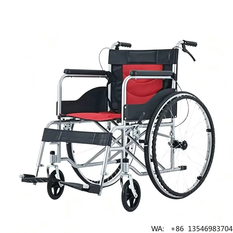 High Strength Lightweight Folding Manual Wheelchair with CE ISO Certification Durable Design 1 Year Warranty for Medical Use