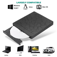 External Drive USB 3.0/Type-C Slim External DVD RW CD Writer Drive Burner Reader Player Optical Drives With SD/TF & USB3.0 Slots