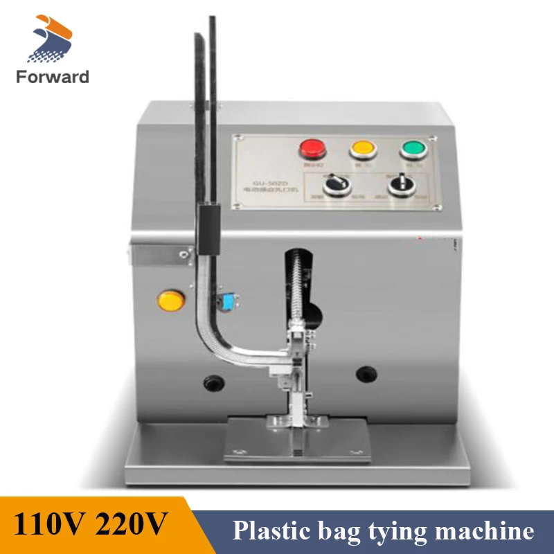 

110V 220V Plastic Bag Tying Machines U-shape Electric Sausage Aluminium Nail Clipper Machine