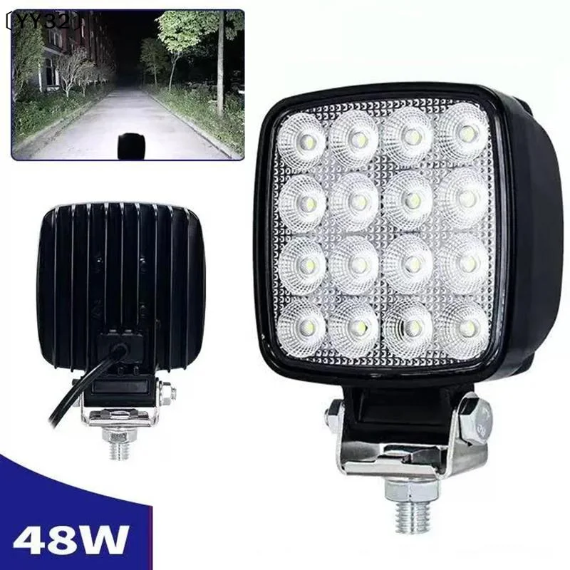 

4 Inch LED Flood Light Excavator Squar Forklift Tractor Heavy Duty Blub Offroad 12V 24V 6240LM Agricultural Vehicles〔YY32〕
