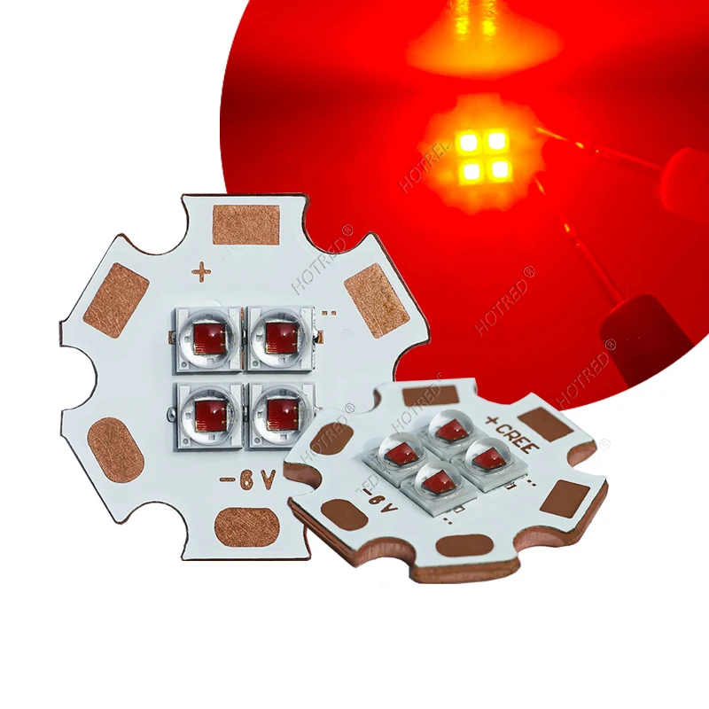 

10W Amber Yellow Orange LED High Power Chip Car Light DC2V/4V/8V 590nm 595nm 600nm 605/610nm 615nm Red-Orange 3535 4Chips Beads