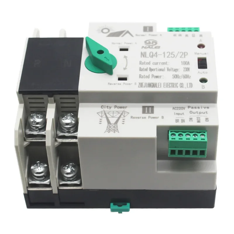 Imagem -05 - Fotovoltaica Inversor Modelo de Comutação de Energia Contínua Dual Power Interruptor de Conversão Automática 230v Nlq4125 2p 63a 100a 16a-125a