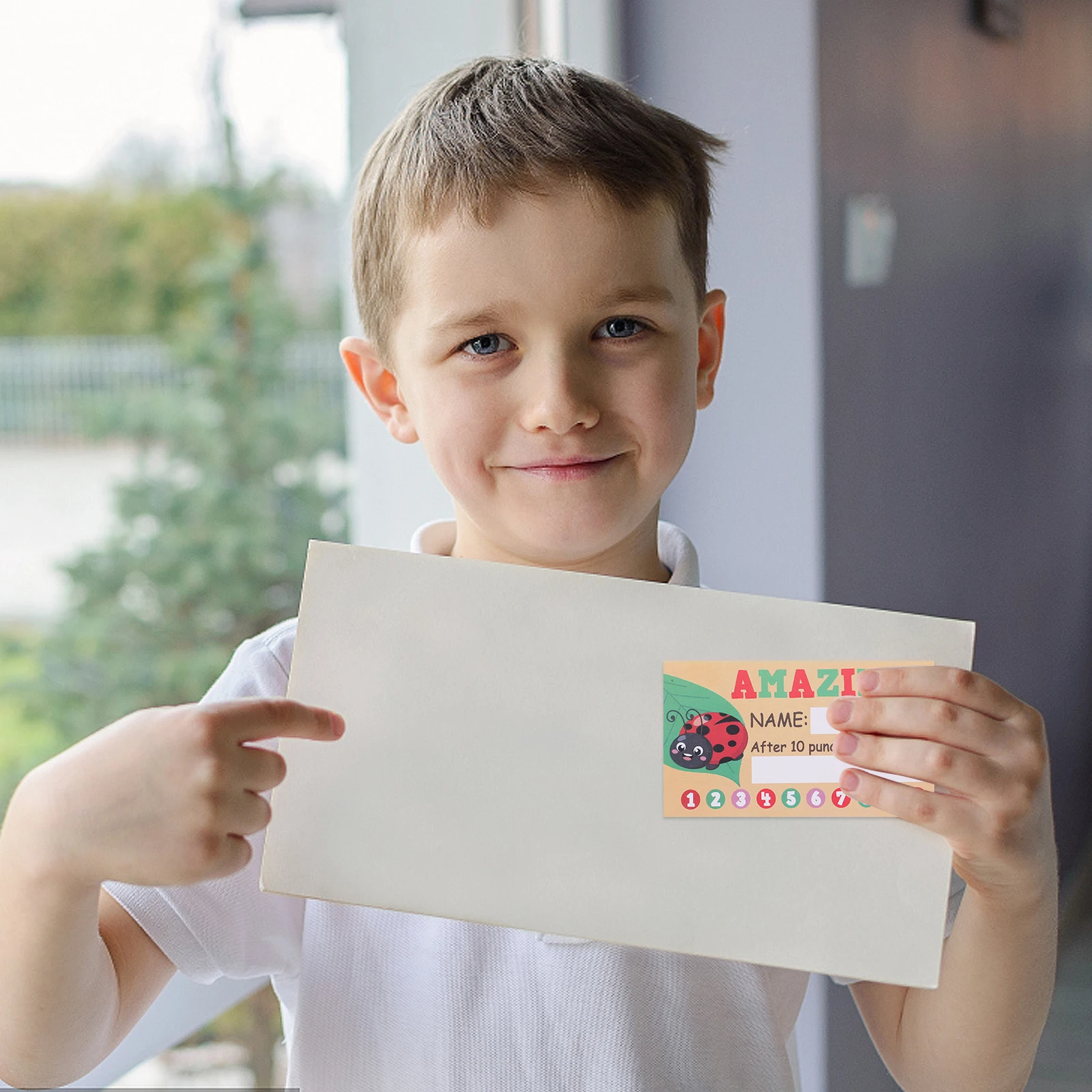 50 Sheets Punch Cards Reward Loyalty Kids Portable Creative Multifunctional Cartoon Classroom Must Haves Student Motivation Cute