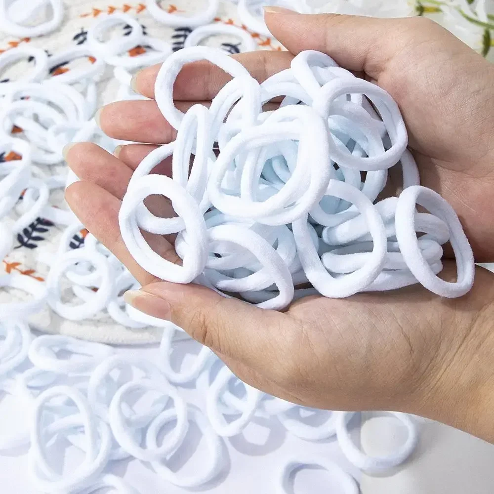 200 Stück Haarschmuck für Frauen und Mädchen, einfache Haarbänder, Haarseile, Haargummis, einfache und modische Nylon-Haargummis – Detail 5