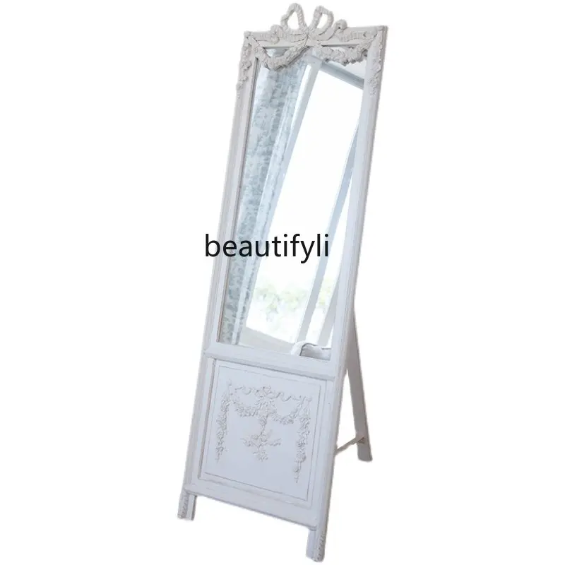 

yj Clothing Store Special Mirror Slimming Full Body Beauty Floor Mirror Dressing Mirror Bow