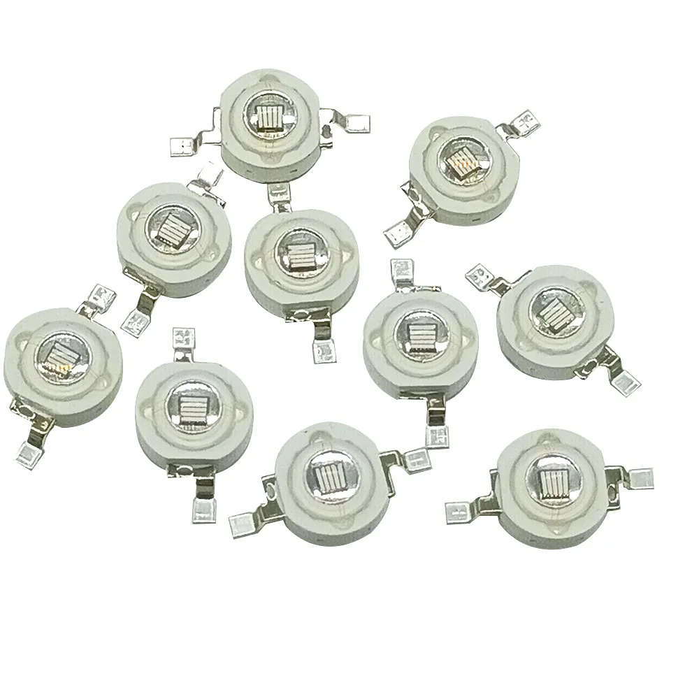 10pcs High Power UV LED 3W 365NM 370NM 375NM 380NM 385NM 390NM 395NM 400NM 405NM 410NM 415NM 420NM 425NM 435NM 437NM LED BULB
