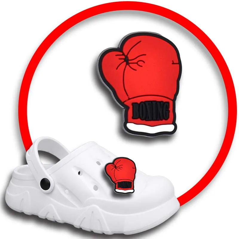 Épingles pour Crocs Charms Chaussures, Accessoires Boxer, Gants Rouges, Décoration Jeans, Femmes, Sandales, Accessoires Enfants, Faveurs Hommes, Danemark ges, 1Pc