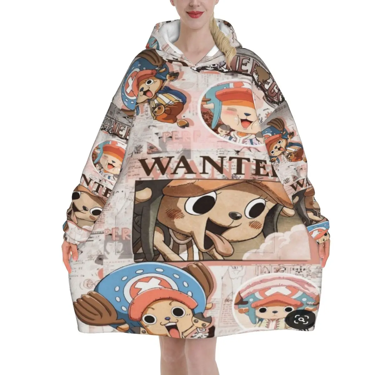 

Негабаритное носимое одеяло Луффи Зоро Тони Чоппер, зимние подарки для женщин и мужчин, ультрамягкие плюшевые теплые толстовки, одеяла