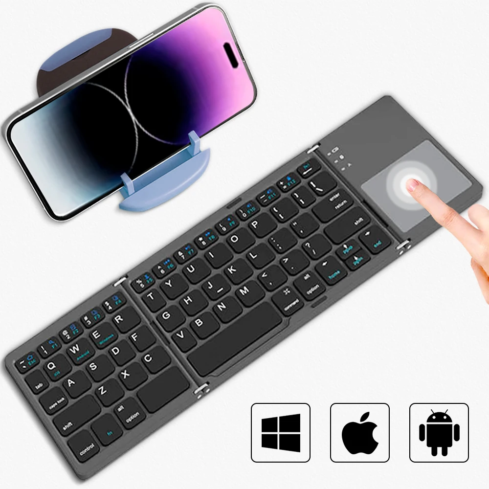 

Новая складная клавиатура для мобильных телефонов Xiaomi Samsung iPad, планшетов, ПК, несколько устройств для подключения беспроводной Bluetooth-клавиатуры