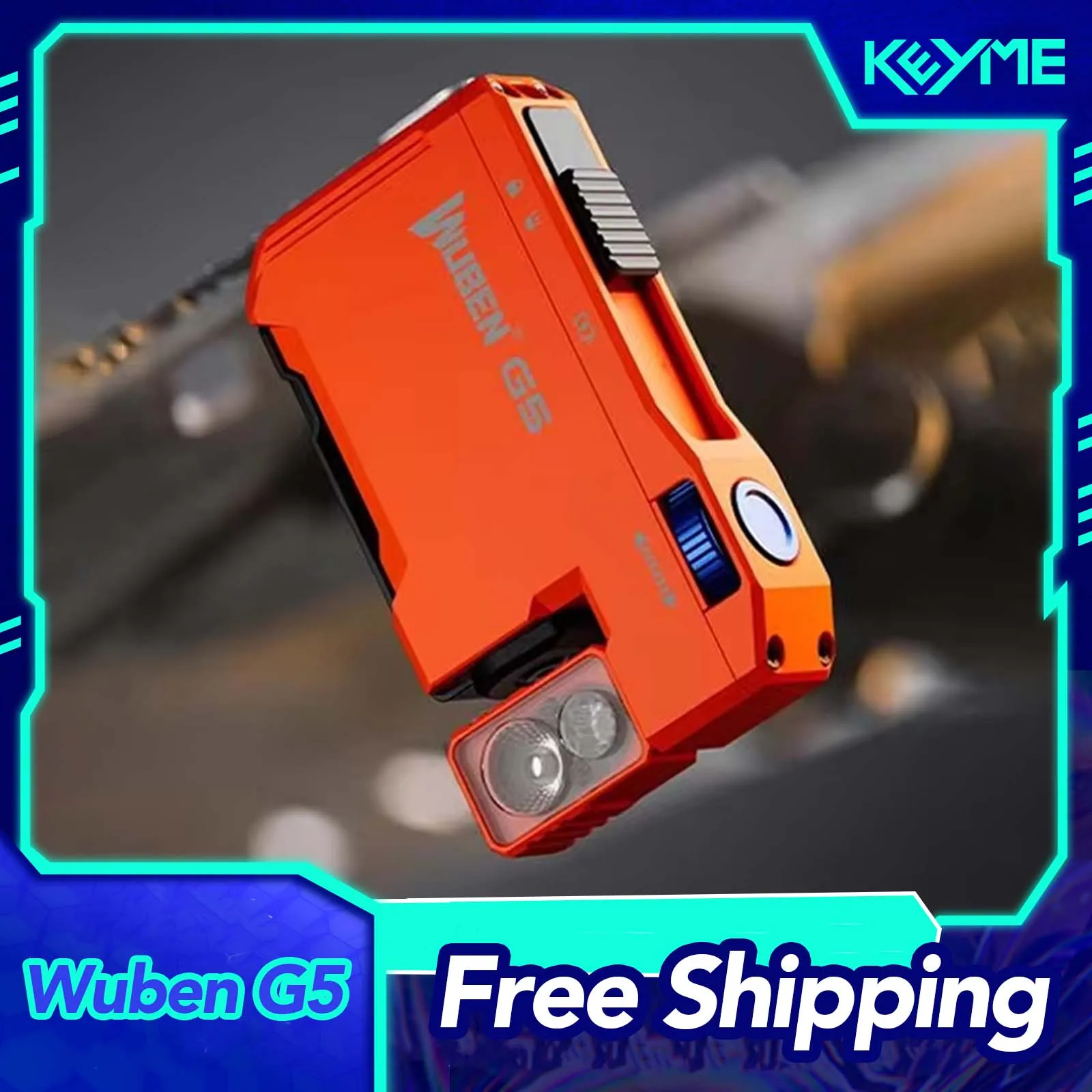 Wuben G5 Orange Limited Edition перезаряжаемый фонарик Edc 400 люмен мини-фонарик с портативными карманными фонариками RGB