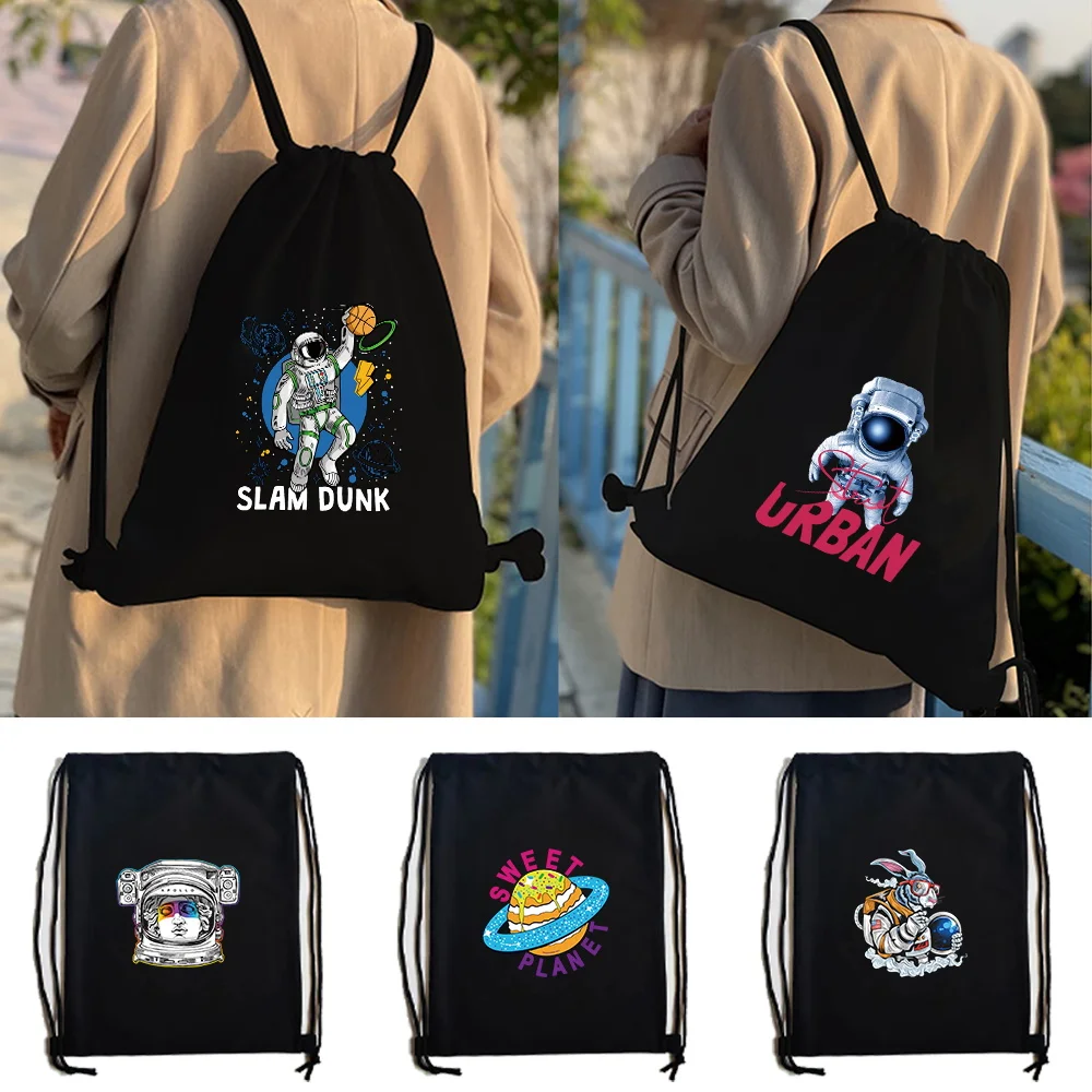 

Sports Bag Women's Drawstring for Male Astronaut Series Large Cycling Basketball Female Weekend Luggage Travel Yoga Backpack Men