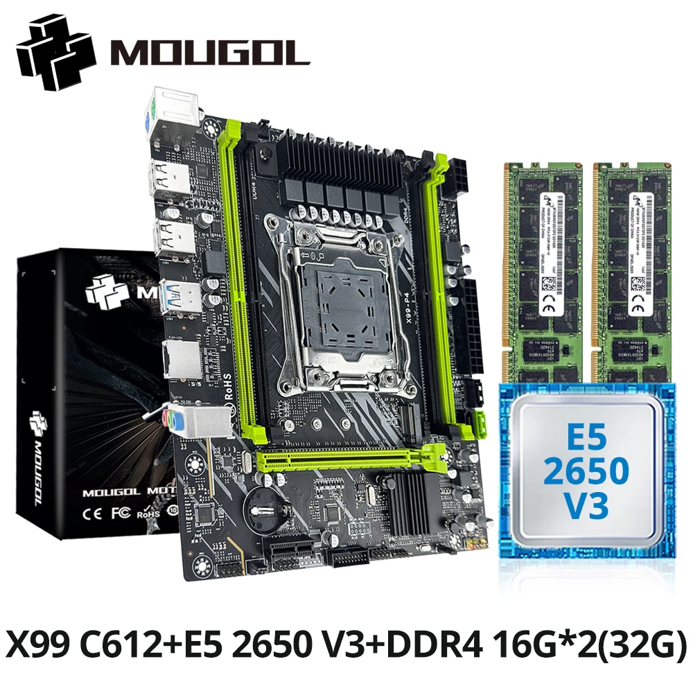 MOUGOLтнты X99 ссоIntel Xeon E5 2650 V3 16Gx2 DDR4 2133MHz ECCю LGA 2011-3 SATA2
