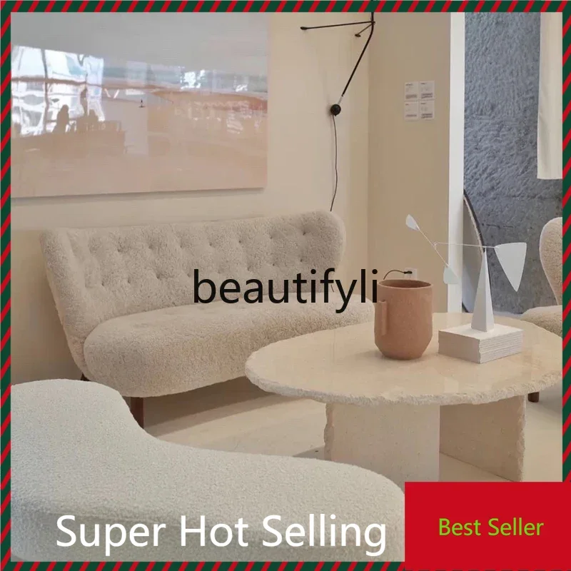 

Broken effect Nordic modern model room living room coffee table wabi-sabi table G1218