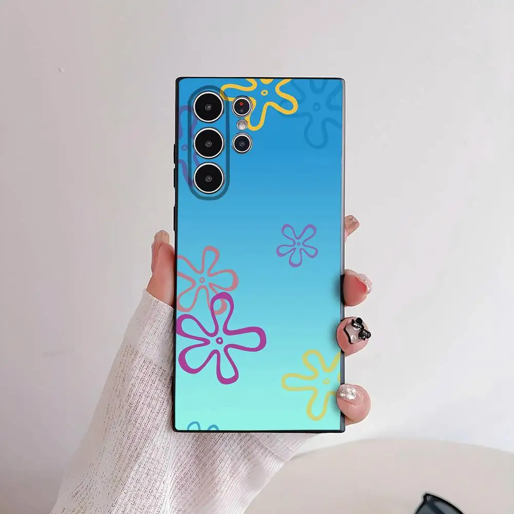 

Cartoon Flowers Anime Phone Case For Samsung Galaxy S25 S24 S22 S23 Ultra S21 S20 Plus 5G Anti-fall ConvenientFrosted Soft Case