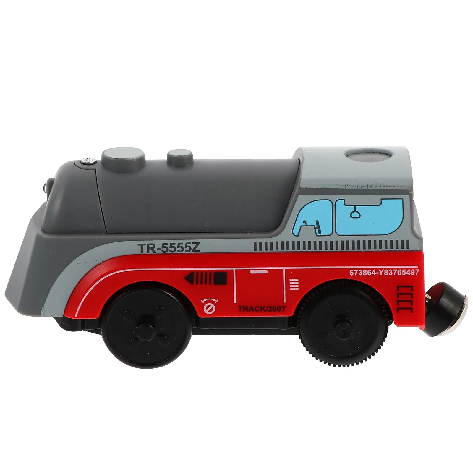 

1Pcs Electric Train Head Alloy Locomotive Red Connectable Kids Cognitive Play Reward Electric Train Plaything Cognitive Toy
