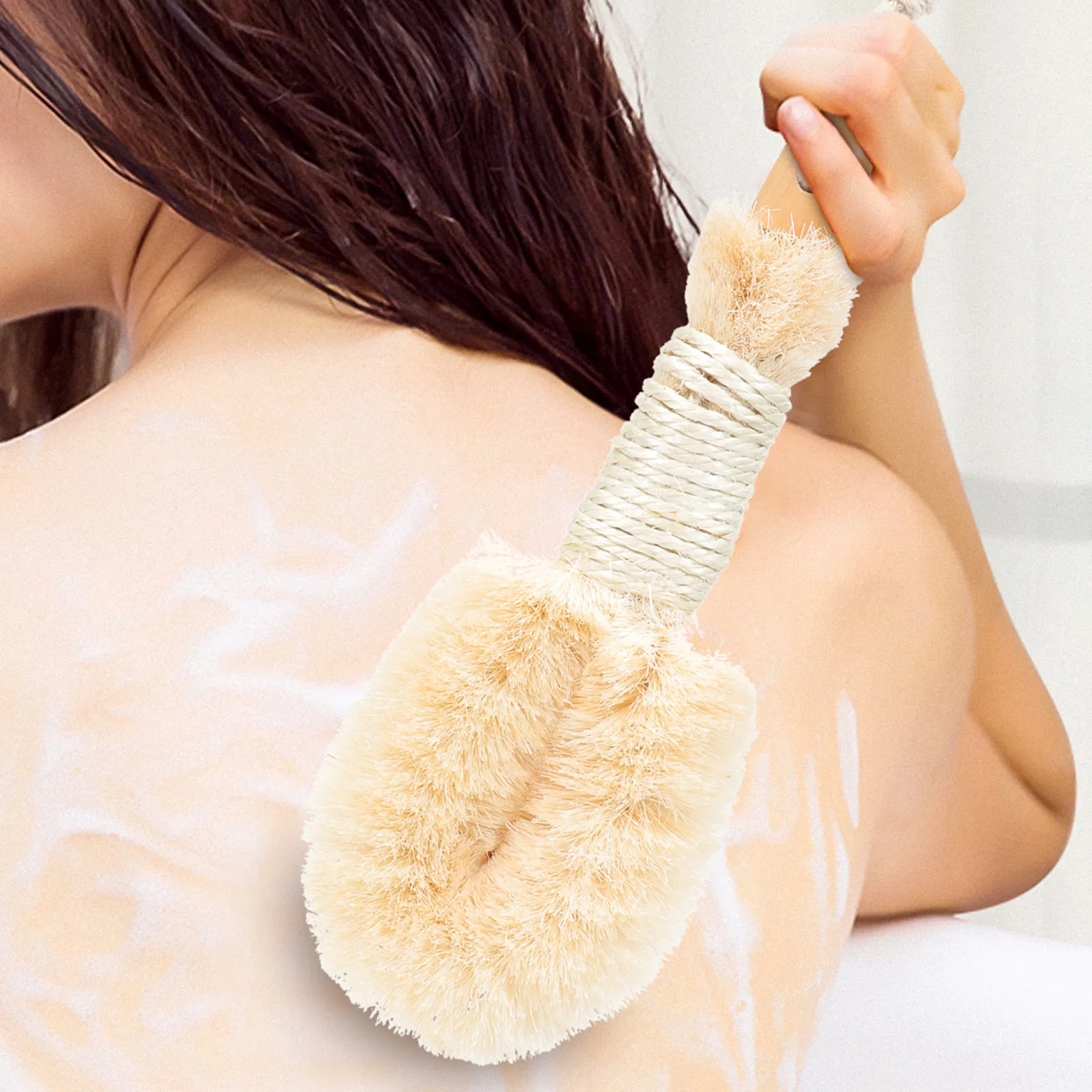 

1Pcs Bath Scrubber Brush Comfortable Handle Exfoliating Body Skin Cleaner Household Shower Cleaning Tool for Arms Legs Chest
