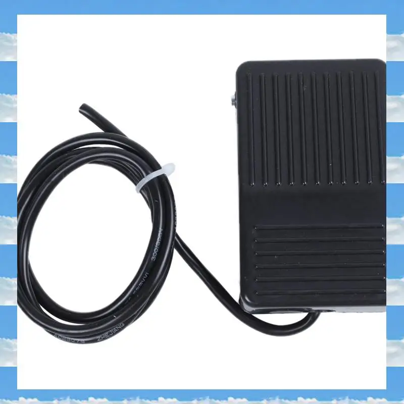 

A11I 6X AC 250V 10A SPDT NO NC Antislip Plastic Momentary Power Foot Pedal Switch Black