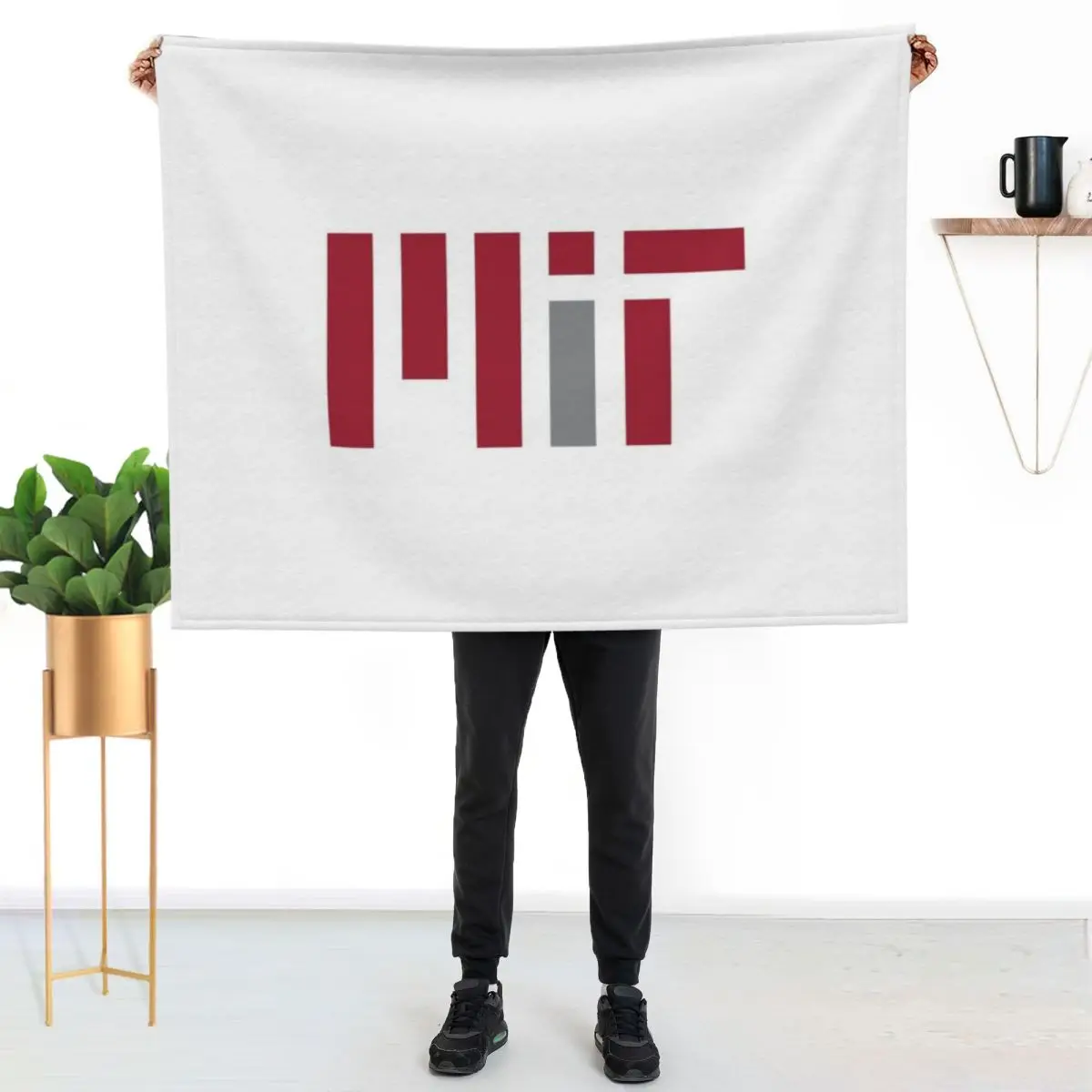 MIT University Throw Blanket Cute heavy to sleep Beautifuls warm winter Thermals For Travel Travel Blankets