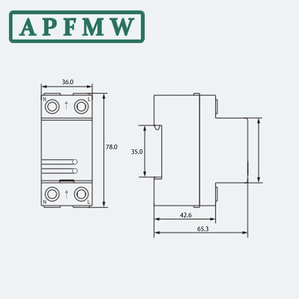 AC 230 Over Voltage Current and Under Voltage Protective Device Protector Relay  Over Current Protection Limit 40A 50A 63A