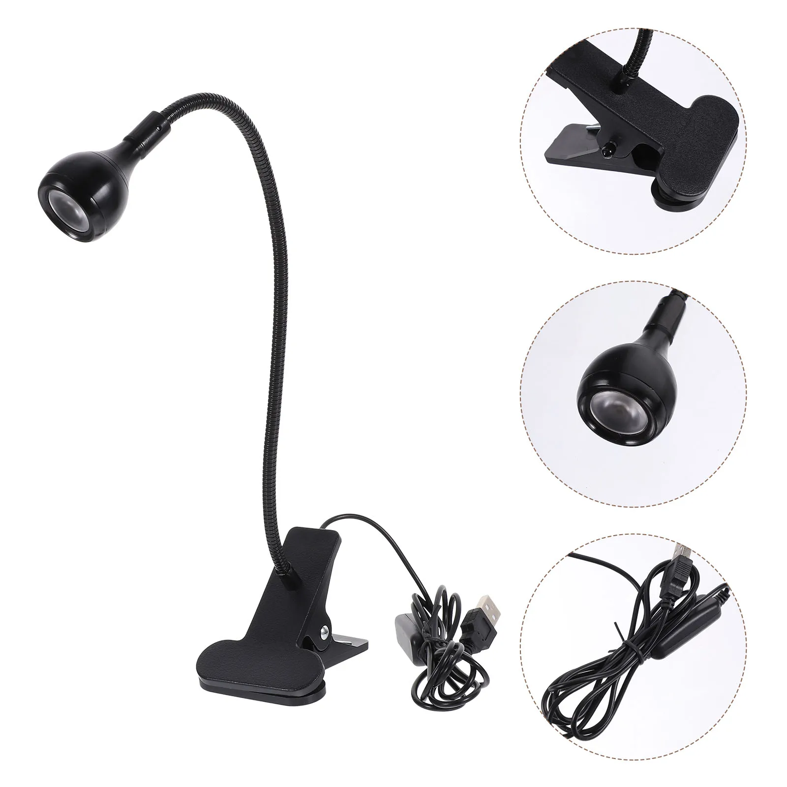 USB Eye Protection Desk Lamp 360 Degree Flexible Clip LED Light for Bedside Study Room Office Use Energy Saving Metal Student