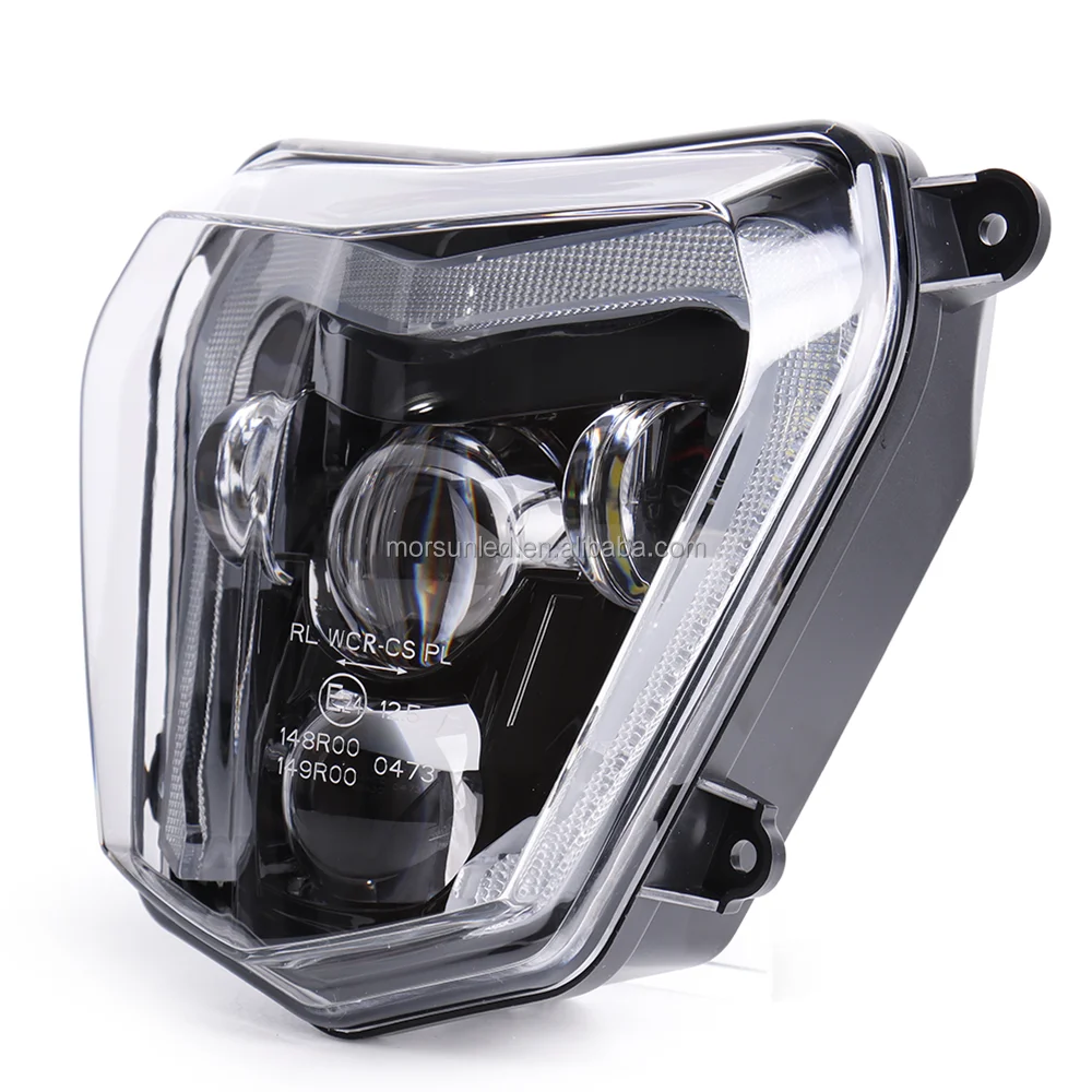 E-mark Motorcycle Led Projector Headlight for 2012-2019 Duke 690 Accessories for 2013-2017 Duke 690R Supermoto Bike Part