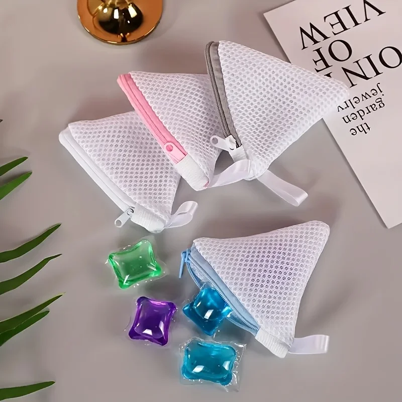 1pc Mini Multi-functional Laundry Beads Mesh Bag, Soap Saver Bag, Makeup Puff Cleaning Laundry Bag