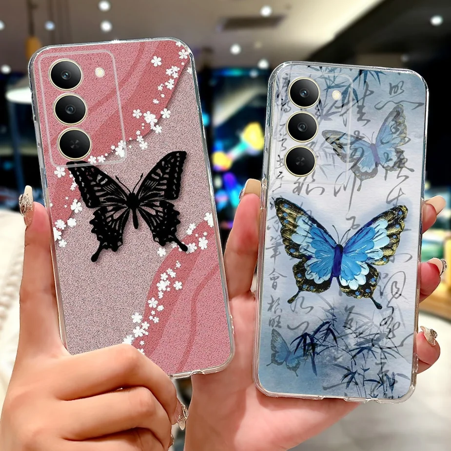 For Realme 14X 5G Case Cute Cat Fashion Painted Cover Clear Silicone Soft TPU Phone Case For Realme 14X Realme14X 5G Fundas Bags