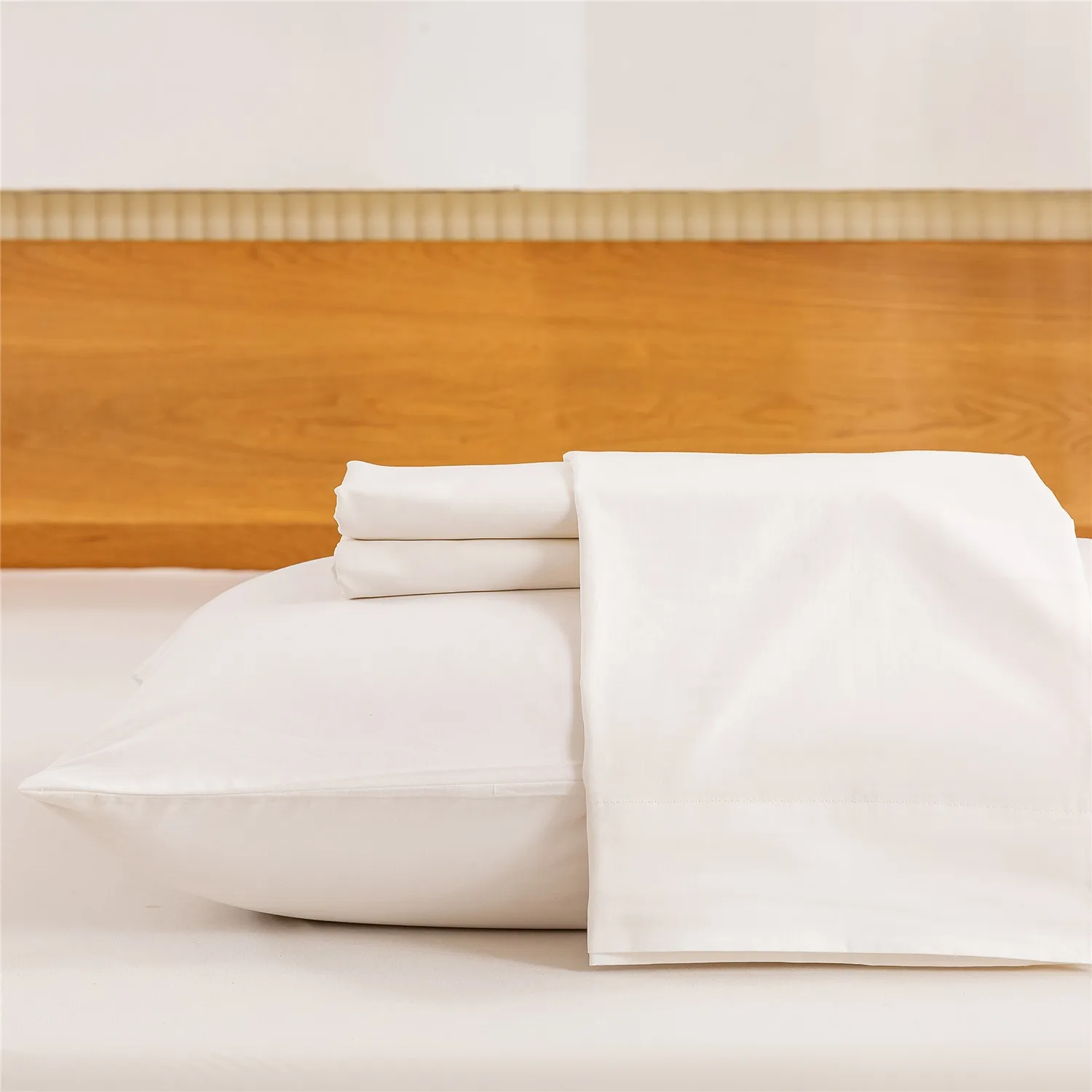 500TC Egyptian Cotton 4Pc Bed Sheet Set Flat Fitted Pillowcases Soft Breathable