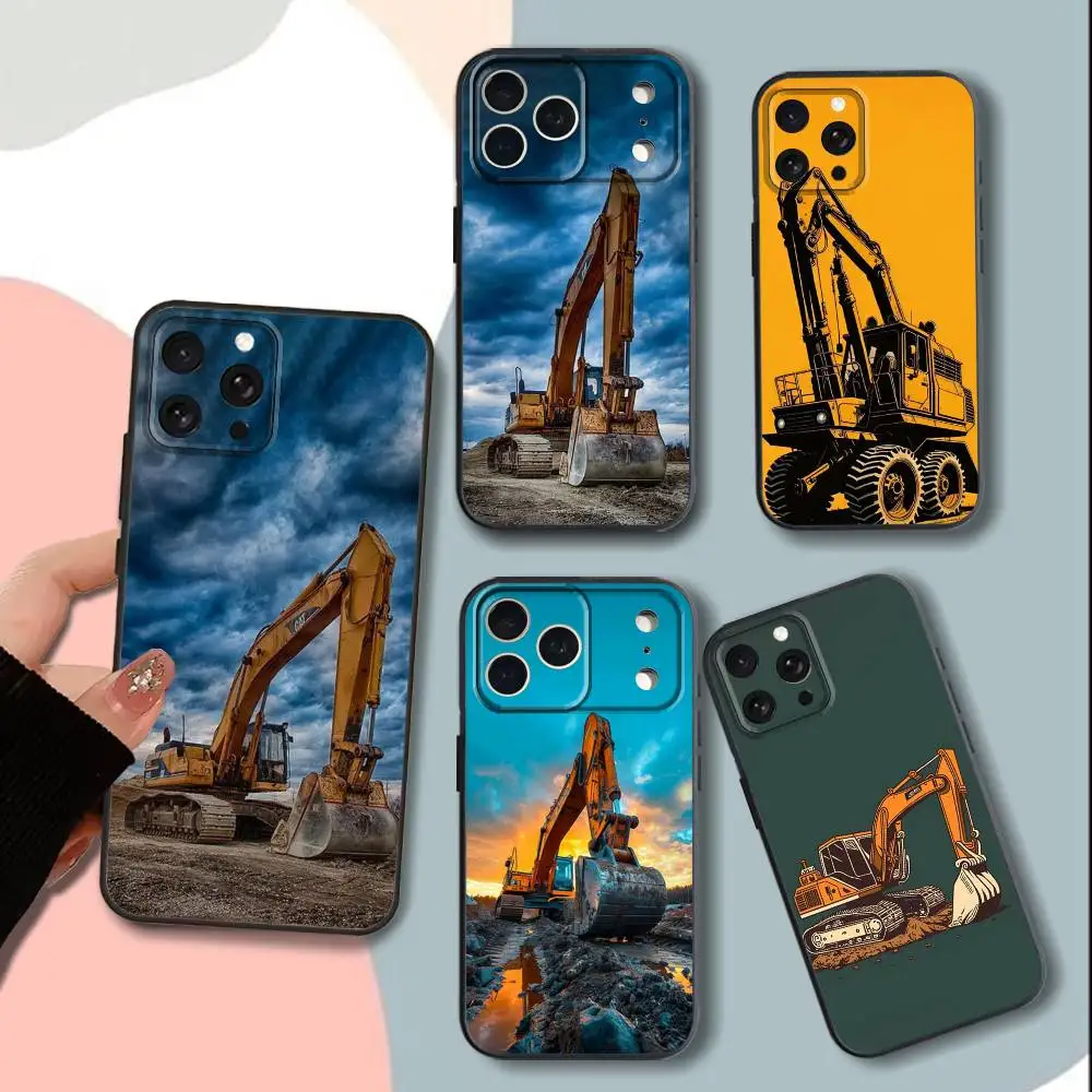

CaterpillaresS Popular Truck Phone Case For iPhone 15,13,16,12,11,17,14,Plus,Pro,Max,XS,XR,X,SE,Mini,Soft Silicone Black Cover