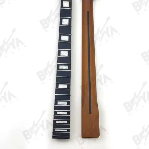 22 Frets Roasted Maple TL Electric Guitar Neck With Rosewood Fretboard White Binding Pearl white Block