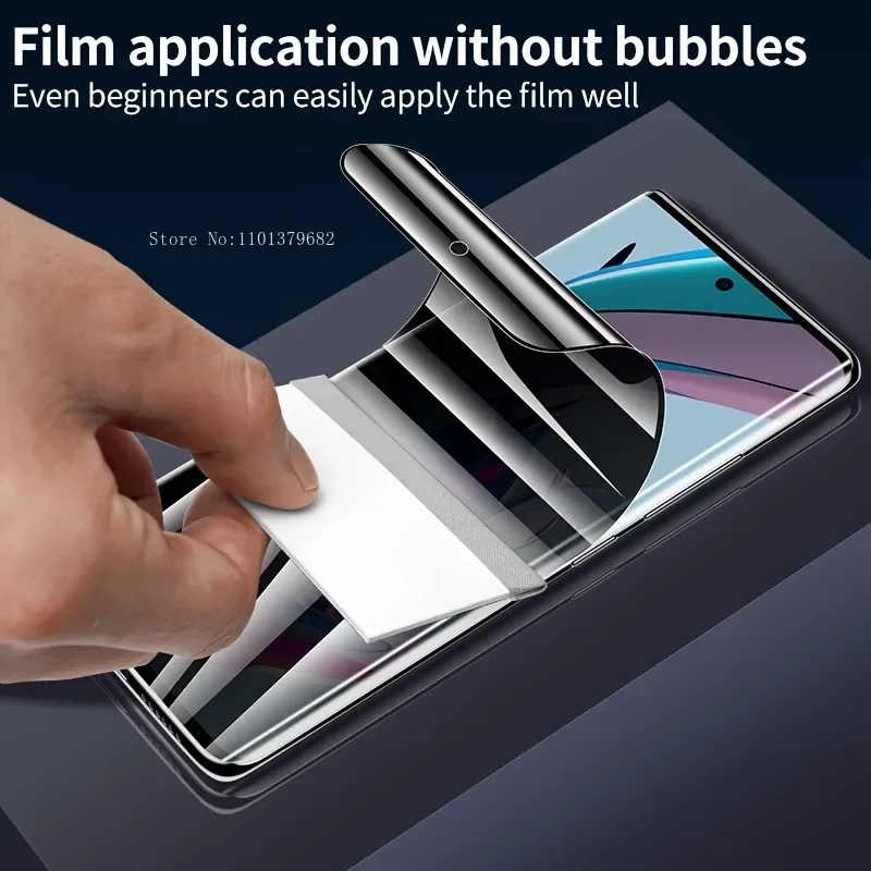 2-Pack Privacy Screen Protector for iPhone 15 14 13 12 11 Pro Max Hydrogel Film Glossy Plastic Anti-Spy Protection Self-Healing view 6