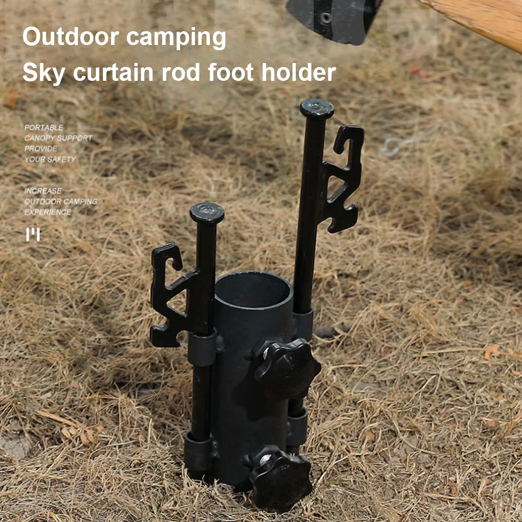 Awning Rod Holder Windproof Barbecue Tent Curtain Fixed Pipe Rack Outdoor