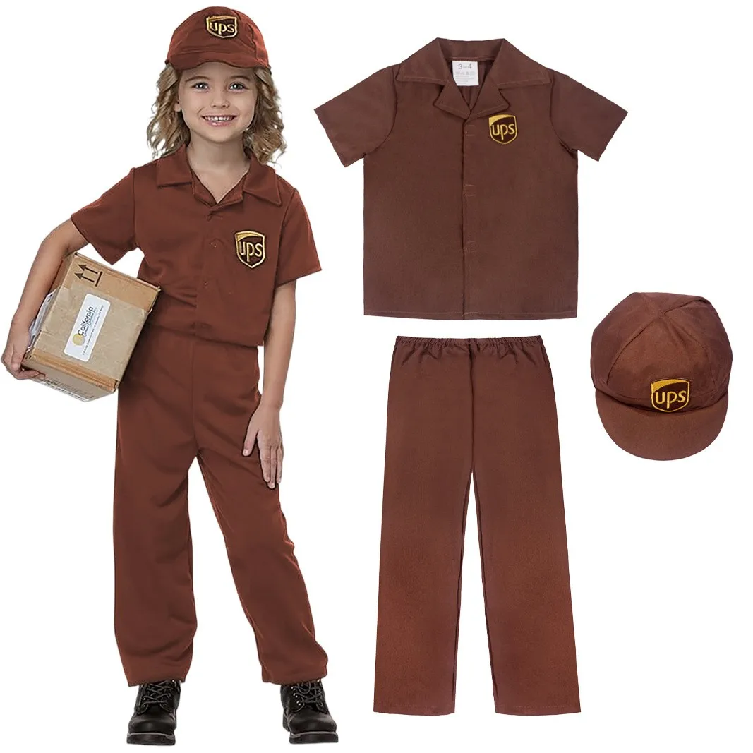 

loween Mailman Costume Performance Clothes Children's Day Role-plang ow Outfit New Arrival Toddler Nursery School Play