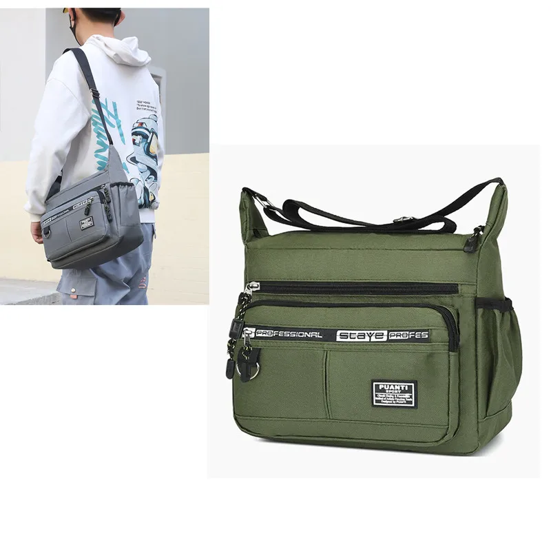 

Mens Messenger Crossbody Shoulder Bags Men Small Sling Pack For Work Business Waterproof Oxford Packs Satchel Purse Casual