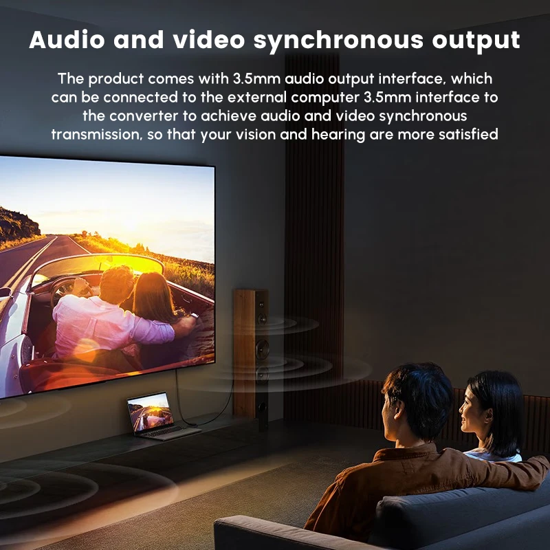 UGREEN HD-MI naar VGA-adapterconnector (vrouw naar mannelijk) met 3,5 mm audio-aansluiting