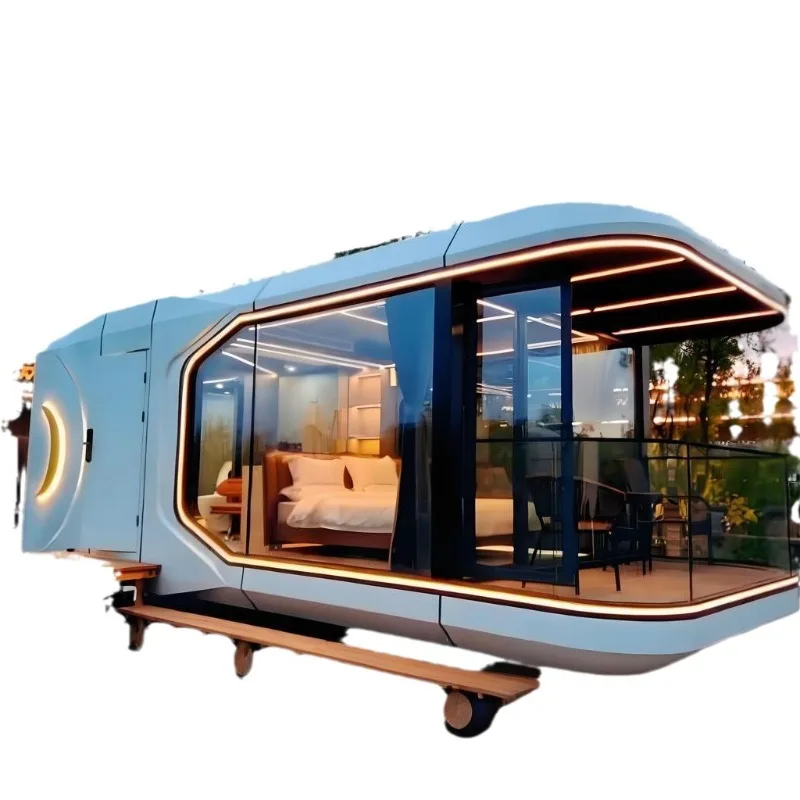 

Outdoor Space Capsule Mobile House For Scenic Homestay Hotel, Sunroom Camping Pod, Smart Prefab Villa