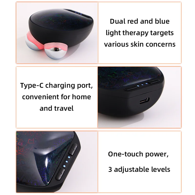 スマートライブラリーマイクロカレント美顔器 3 in 1 フェイススカルプティングツール フェイシャルマッサージャー 二重あご解消マシン フェイシャルマッサージャー