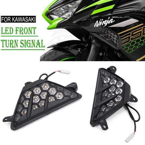 Imagen 1 del producto Nuevo 1 par de luces LED de intermitente para motocicleta, lámpara intermitente para Kawasaki NINJA 300 400 650 1000 ZX6R ZX-6R 2013 - 2023
